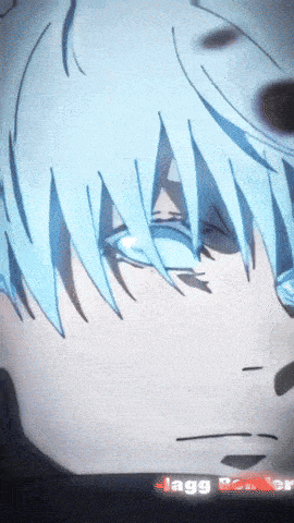 a close up of a person 's face with the words " lagg parker " below it
