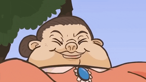 a cartoon of a man with a mustache making a face