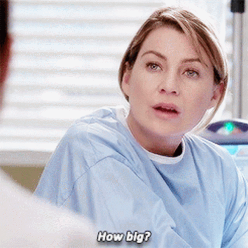 Greys Anatomy Meredith Grey GIF - Greys Anatomy Meredith Grey How Big GIFs