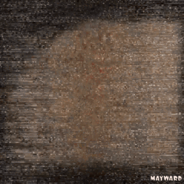 a painting of a room with the word mayward on the bottom