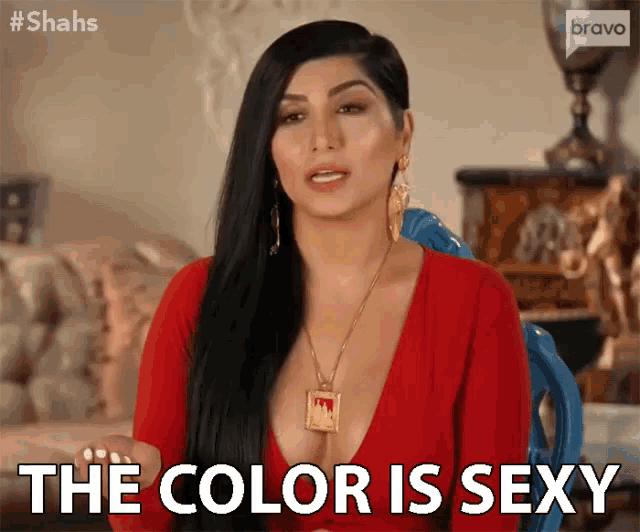 The Color Is Sexy Sexy Color GIF - The Color Is Sexy Sexy Color Red Dress GIFs