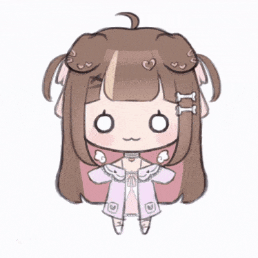 a drawing of a girl with hearts and bones on her hair is displayed