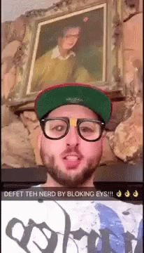 Defeat The Nerd By Blocking Eyes Glasses GIF - Defeat The Nerd By Blocking Eyes Glasses Snapchat Filter GIFs