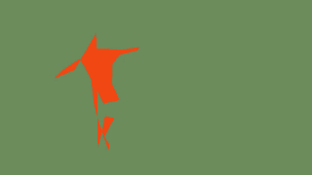 a drawing of a person 's body with a green background