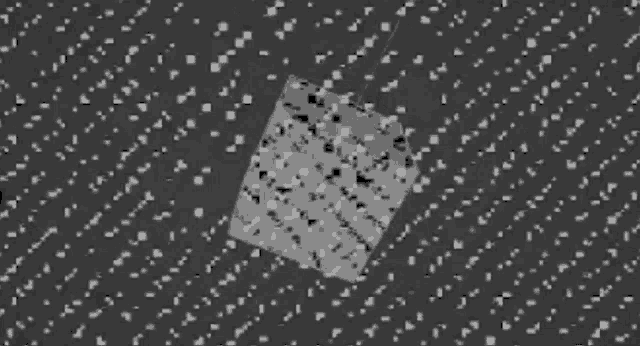a black and white image with a square in the middle of it