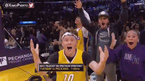 Excited GIF - Fake Lakers Jersey Excited Yeah GIFs