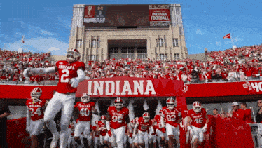 the indiana football team is getting ready to play a game