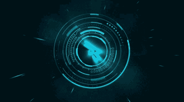 a key is surrounded by a circle of binary code