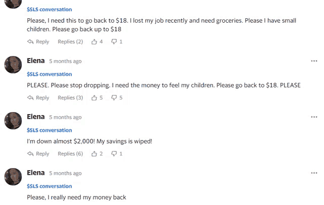 a screenshot of a facebook conversation between elena and a man