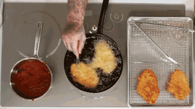 Frying Chicken Matty Matheson GIF