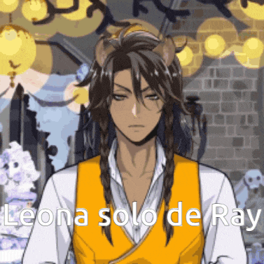 a cartoon of a man with braids and the name leona solo de ray on the bottom
