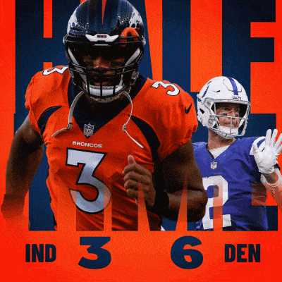 a poster for indianapolis colts and broncos