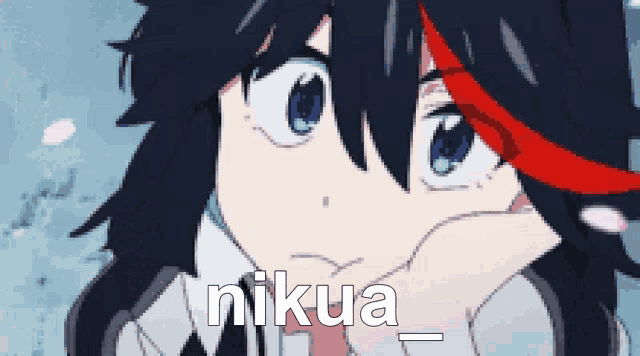 a pixel art drawing of a girl with the word nikua written below her