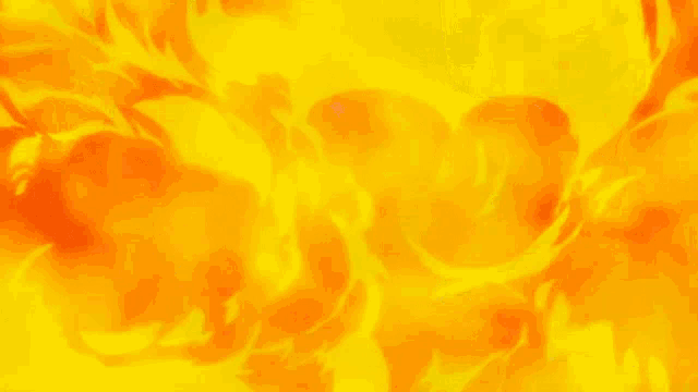 a close up of a man 's face with flames coming out of his head .
