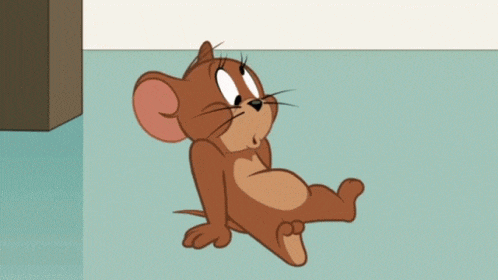a cartoon mouse is sitting on the floor next to another mouse