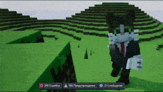 a cat in a suit and tie is standing in a minecraft game