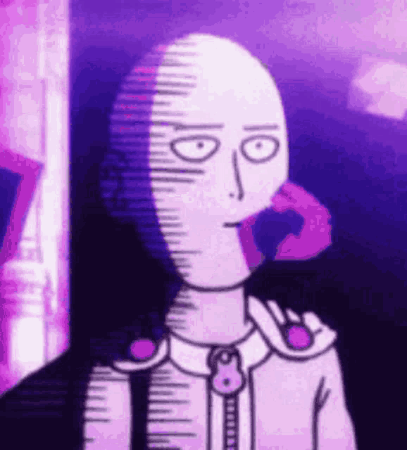 a cartoon character with a purple background is talking on a cell phone and eating a donut .
