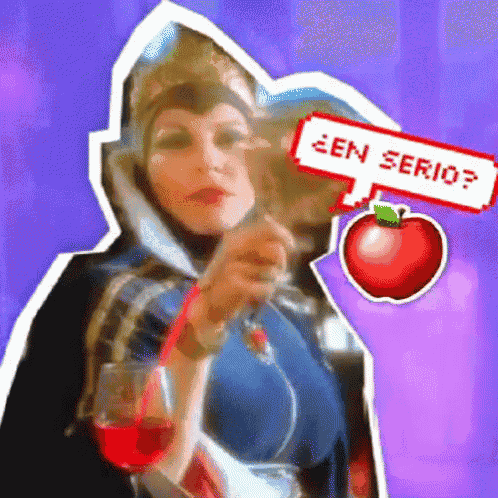 a cartoon of a woman with a speech bubble that says " en serio "