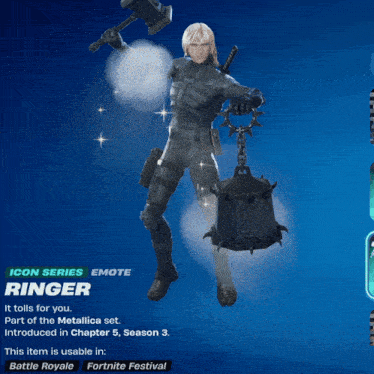 a screenshot of a video game with a character named zinger