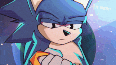 a cartoon drawing of a sonic the hedgehog