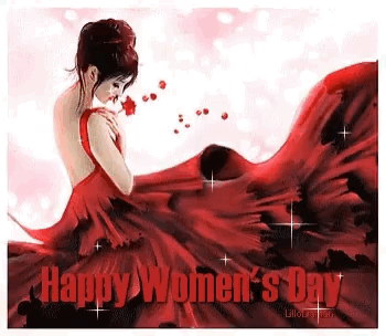National Womens Day Happy Womens Day GIF - National Womens Day Happy Womens Day Red GIFs
