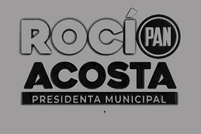 a black and white logo for rocí pan acosta