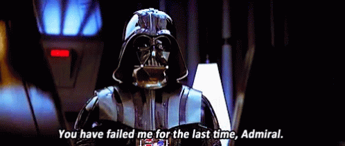 Darth Vader Failed Me GIF - Darth Vader Failed Me Last Time GIFs