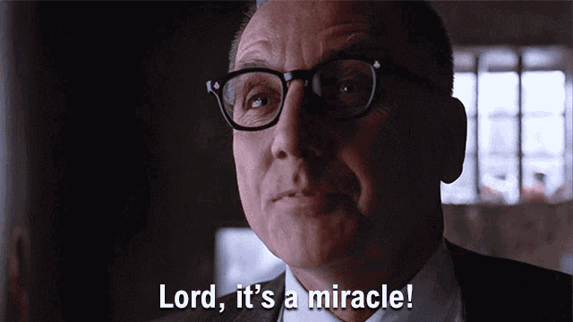 Lord Its A Miracle Warden Norton GIF - Lord Its A Miracle Warden Norton The Shawshank Praise The Lord GIFs