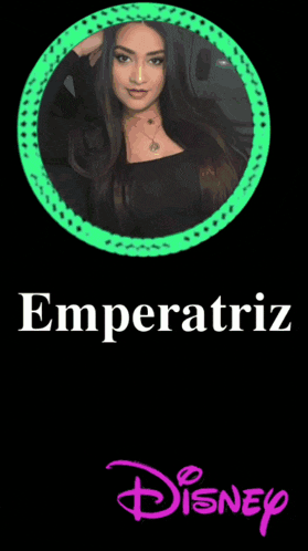 a poster for grupo amigos disney has a woman in a green circle
