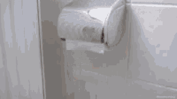 a roll of toilet paper with a smiley face drawn on it .