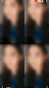 a recording of a person 's face is being taken