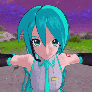 hatsune miku is a female anime character with blue hair