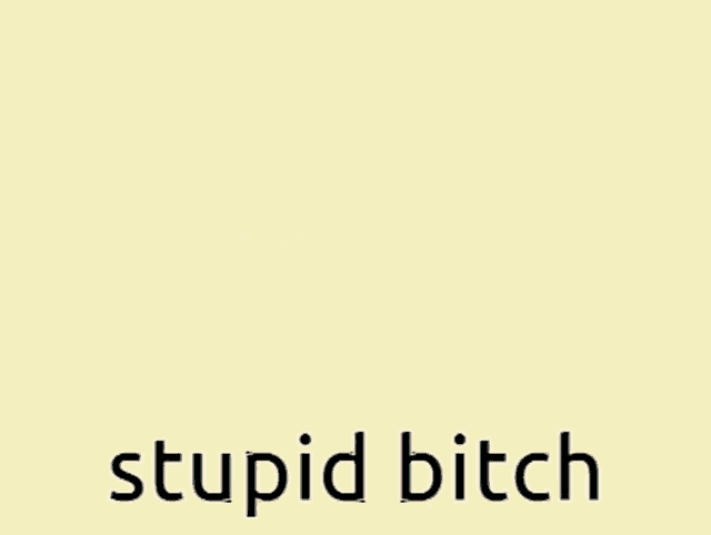 a drawing of a girl with green hair and the words stupid bitch below her