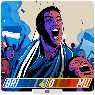 a cartoon of a man screaming in front of a crowd that says bri 40 mu 60