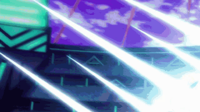 a blue and purple background with a few lines coming out of it
