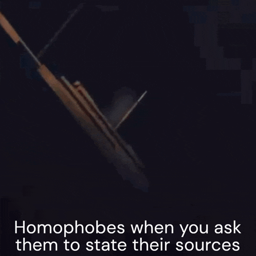 a picture of a volcano with the words homophobes when you ask them to state their sources