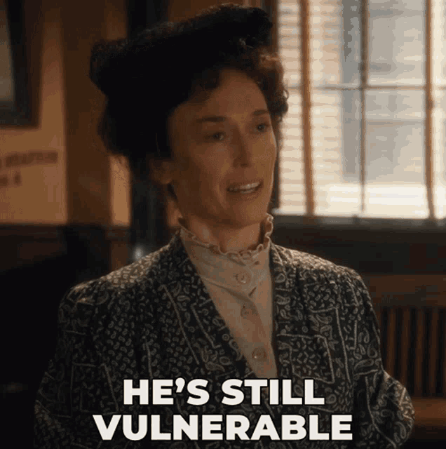 a woman says he 's still vulnerable in a room