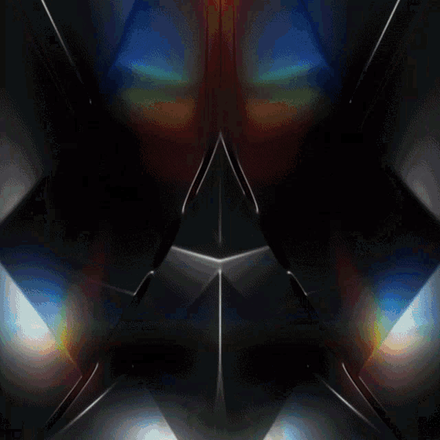 a computer generated image of a rainbow colored light coming out of the center