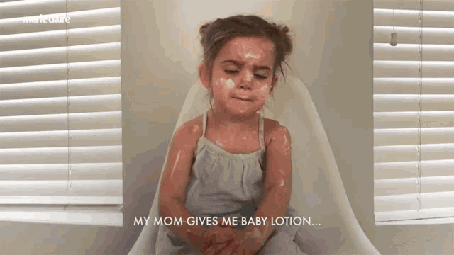 My Mom Gives Me Baby Lotion Uh Oh GIF - My Mom Gives Me Baby Lotion Uh Oh Yikes GIFs