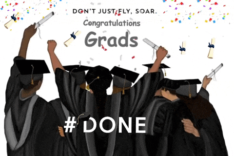 a group of graduates are celebrating with the words " congratulations grads "