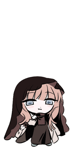 a drawing of a girl with brown hair and pink hair