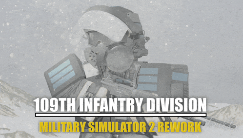 a poster for the 109th infantry division military simulator