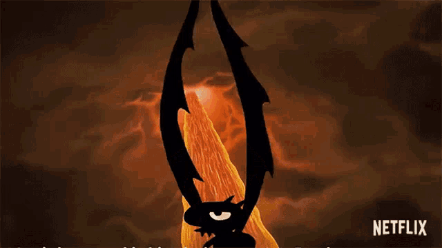 a poster for netflix shows a cartoon of a dragon