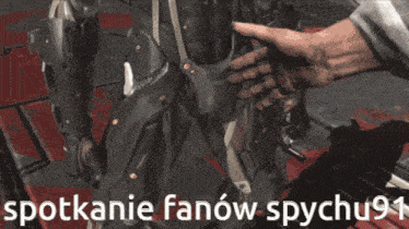 a video game scene with the words spotkanie fanow spychu91 on the bottom