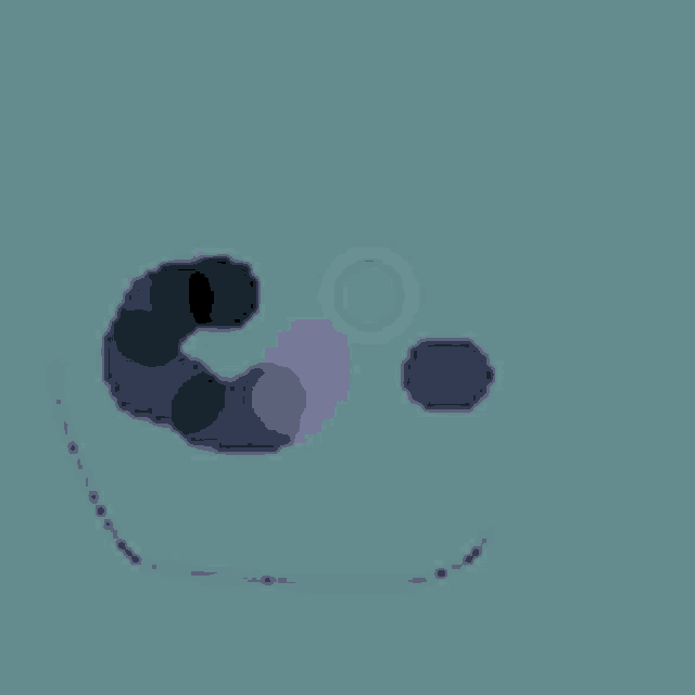a blue background with purple circles and a purple circle in the middle .