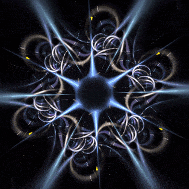 a computer generated image that looks like a kaleidoscope with a dark background