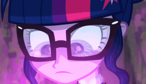 a close up of a cartoon character wearing glasses and a hat