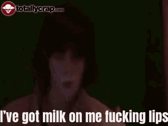 a woman says i 've got milk on me fucking lips in a totally crap.com ad