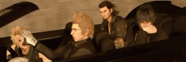 a group of men are sitting in a car with the hood up .