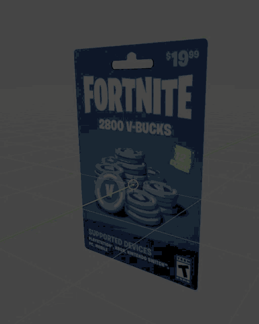 a 3d model of a fortnite 2800 v-bucks
